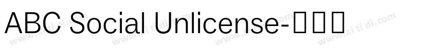 ABC Social Unlicense字体转换 ABC Social Unlicense字体转换